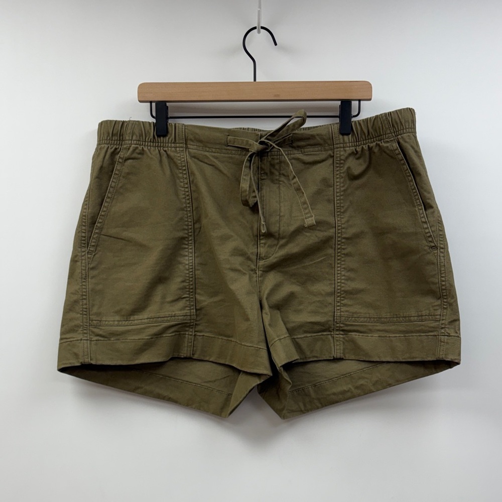 Banana Republic High Rise Utility Relaxed Chino Shorts Olive Green XL - Picture 2 of 7